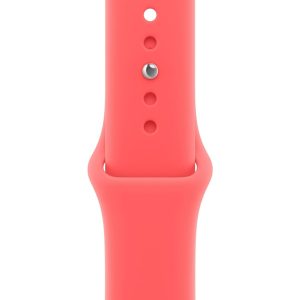 Apple Watch Band - Sport Band - 46mm - Bright Guava - S/M : Cell Phones & Accessories